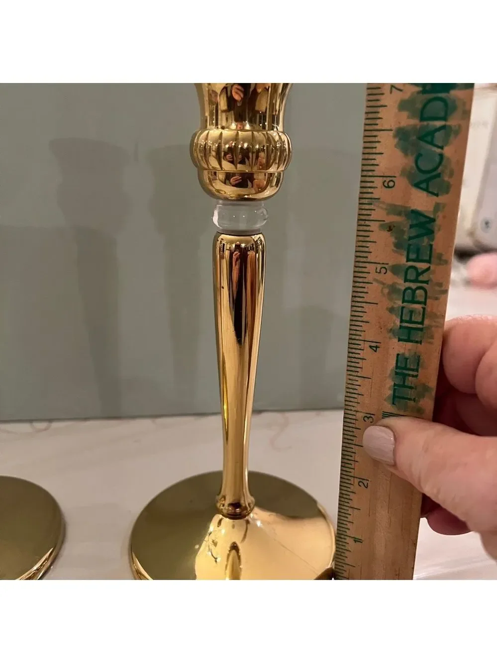 Vintage PartyLite Solid Brass Taper Candle Holders with Accents